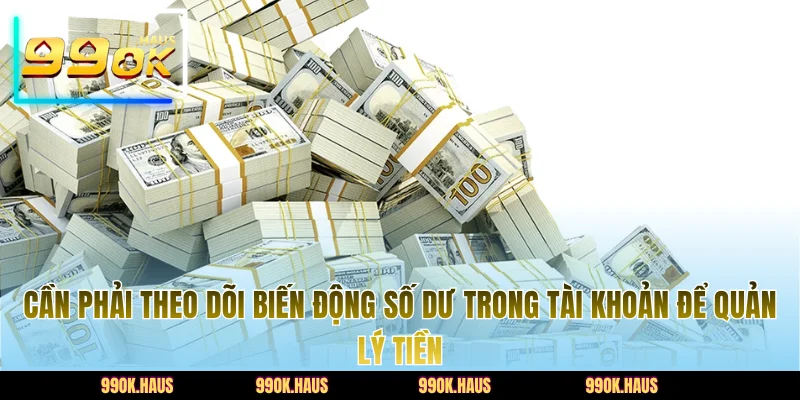 Cần phải theo dõi biến động số dư trong tài khoản để quản lý tiền